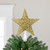 10" LED Lighted Gold Glittered Star Christmas Tree Topper, Warm White Lights - IMAGE 1