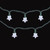 LED Star Shaped Christmas String Lights - Pure White - 4' Green Wire - 10ct - IMAGE 1