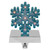 Blue and Silver LED Lighted Snowflake Christmas Stocking Holder 7" - IMAGE 1