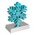 LED Lighted Glitter Snowflake Christmas Stocking Holder - 7" - Blue - IMAGE 5