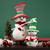 Snowman with Candy Cane Christmas Figure - 10" - IMAGE 2