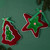 Plush Peppermint Star Christmas Ornament - 8" - Red and Green - IMAGE 2