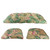 3-Piece Wicker Furniture Cushion Set, Brown and Pink Floral - IMAGE 1