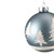 4" Slate Blue with Glittered Trees Glass Ball Christmas Ornament - IMAGE 4