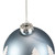 4" Slate Blue with Glittered Trees Glass Ball Christmas Ornament - IMAGE 5
