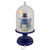 LED Lighted Snowing Musical Snowman in Cloche Christmas Decoration - 13.5" - Blue - IMAGE 4