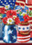 Floral Bouquet Patriotic  Outdoor House Flag 28" x 40" - IMAGE 3