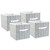 Set of 4 Gray Square Cube Storage Bins 11" - IMAGE 1