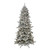 7.5' Pre-Lit Slim Flocked Spruce Artificial Christmas Tree, Clear Lights - IMAGE 1