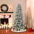 7.5' Pre-Lit Slim Flocked Spruce Artificial Christmas Tree, Clear Lights - IMAGE 2