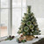 2' Pre-Lit Potted Table Top Artificial Christmas Tree in Tan Sac, 35 Warm White Lights - IMAGE 2
