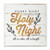 Gold and White Holy Night Christmas Holiday Wall Plaque Art 12" x 12" - IMAGE 1