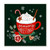 Red and Green Christmas Holiday Mug Square Wall Plaque Art 12" x 12" - IMAGE 1