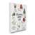 White and Red Christmas Bucket List Seasonal Items Rectangular Canvas Wall Art 48" x 36" - IMAGE 1