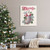 Green and Red "Merry" Christmas Gnome in Plaid Holly Stocking Stretched Wall Art Decor 48" x 36" - IMAGE 2