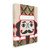 Black and Red Holiday Nutcracker Geometric Stretched Canvas Wall Art Decor 20" x 16" - IMAGE 1