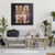 Purple and Gold "Noel" Typography Geometric Stretched Canvas Wall Art Decor 36" x 36" - IMAGE 2