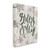Black and White Holly Jolly Rustic Snowflakes XXL Stretched Canvas Wall Art 40" x 30" - IMAGE 1