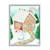 Blue and Green Gingerbread House Christmas Snowman Rustic Framed Wall Art 30" x 24" - IMAGE 1