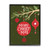 Red and Green Merry Christmas Festive Pine Tree Ornament Black Framed Wall Art 14" x 11" - IMAGE 1