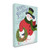 Red and White Snowman Seasonal Greetings Stretched Wall Art Decor 20" x 16" - IMAGE 1