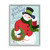 Red and White Snowman Rustic Framed Seasonal Greetings Wall Art Decor 30" x 24" - IMAGE 1
