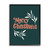 Green and Orange Merry Christmas Typography Plant Outline Rectangular Framed Wall Art 24" x 30" - IMAGE 1
