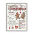 Brown and Red Framed Gingerbread Cookies Cooking Instructions Wall Art Decor 30" x 24" - IMAGE 1