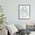 White and Blue "Christmas On the Beach" Snowman Framed Wall Art Decor 30" x 24" - IMAGE 2