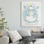White and Blue "Let It Snow Somewhere Else" Snowman Stretched Wall Art Decor 48" x 36" - IMAGE 2