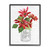White and Red Merry Christmas Phrase Poinsettia Bouquet Framed Wall Art Decor 14" x 11" - IMAGE 1