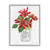 White and Red Merry Christmas Phrase Poinsettia Bouquet Wall Art Decor 20" x 16" - IMAGE 1