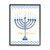 Blue and White "Happy Hanukkah" Festive Menorah Framed Wall Art Decor 14" x 11" - IMAGE 1