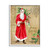 Red and White Vintage Santa Claus Postal Framed Giclee Texturized Christmas Wall Art 14" x 11" - IMAGE 1