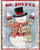 Blue and Red "Be Joyful" Snowman Christmas Tree Wall Plaque Art Decor 19" x 13" - IMAGE 1