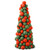 24" Red and Green Cone Tree Christmas Tabletop Decor - IMAGE 1