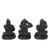 Set of 3 Black No Evil Gorillas Tabletop Figurines 6" - IMAGE 4