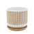 6" Brown and White Wave Ceramic Planter with Saucer - IMAGE 1