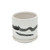 Painted Ceramic Planters with Saucers - 5.5" - White and Black - Set of 2 - IMAGE 3