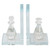 Set of 2 Clear Crystal Glass Chess Piece Bookends 7" - IMAGE 2