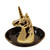 Unicorn Trinket Tray - 6" - Black and Gold - IMAGE 1