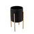Set of 2 Black and Gold Textured Standing Planters 23" - IMAGE 3