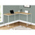 58.25" Brown and White Contemporary Rectangular L Shaped Computer Desk - IMAGE 4