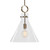 1-Light Funnel Shaped Glass Ceiling Pendant - 19" - Clear - IMAGE 1