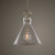 1-Light Funnel Shaped Glass Ceiling Pendant - 19" - Clear - IMAGE 5