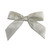 100pc Silver Metallic Glimmer Large Twist Tie Bows, 0.625" - IMAGE 1