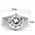 Women's Stainless Steel Solitaire Engagement Ring with CZ - Size 7 (Pack of 2) - IMAGE 2