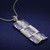 Women's Rhodium Finish Sterling Silver Chain Pendant with Amethyst CZ Stones - IMAGE 1