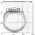 Men's Stainless Steel Ring with Clear Crystals - Size 10 - IMAGE 2