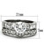 2-Piece Women's Stainless Steel Channel Wedding Ring Set with Cubic Zirconia, Size 7 (Pack of 2) - IMAGE 2